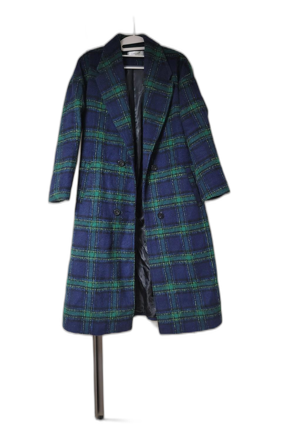 3시간 착용ㅡ로드샵 편한 체크 코트