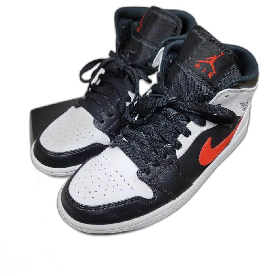 [255]조던1 미드 블랙 칠리 레드