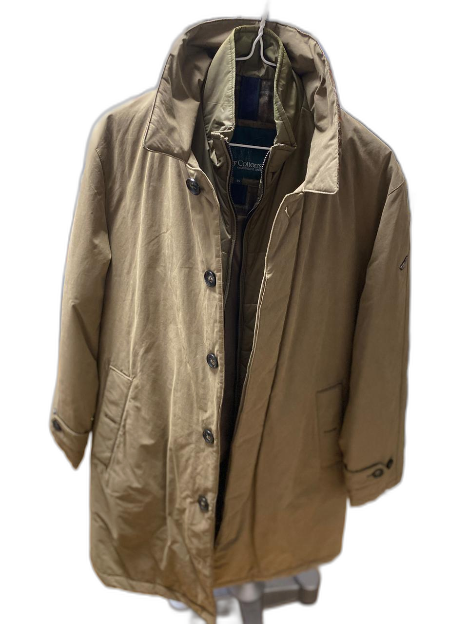 (거래완료) 헨리코튼 구스다운 파일럿코트 다크베이지 95