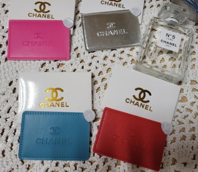 *샤 넬 뷰티 스텐 미니 안전 손거울(케이스-카드지갑가능)