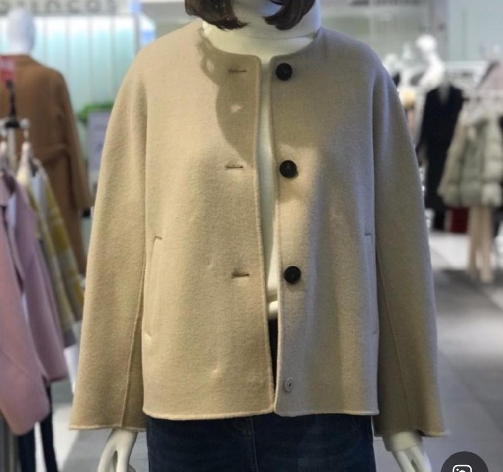 비지트인뉴욕 핸드메이드 루즈핏 노카라 자켓