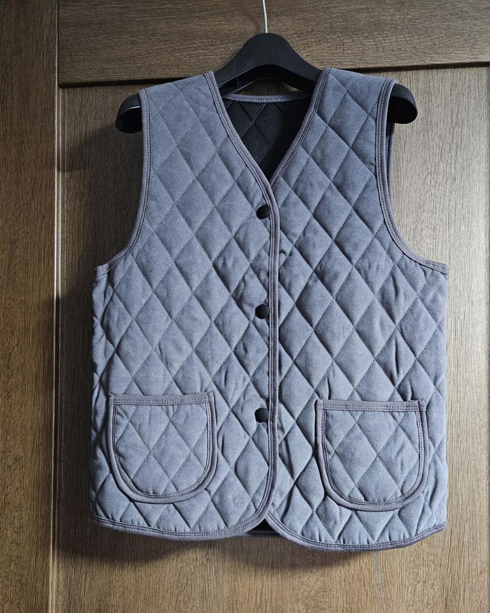 새상품 큐티포켓 누빔조끼  깔깔이조끼