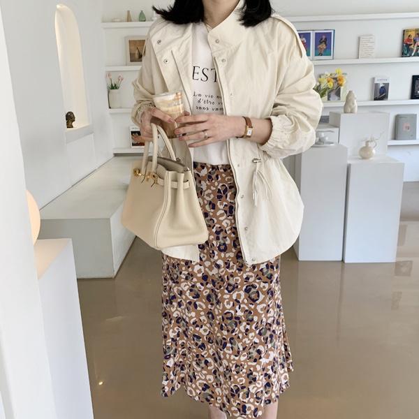 컬러 레오파드 스커트 (새상품) 르꼬르망 호피