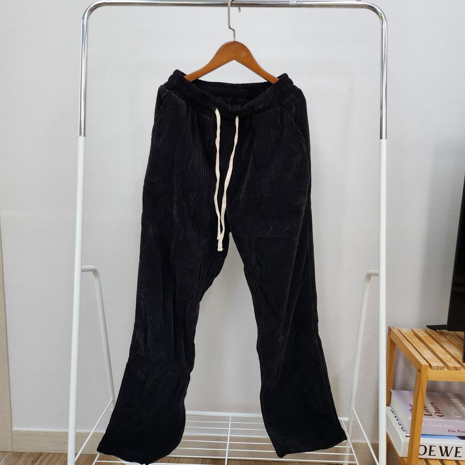 골덴 밴딩 통바지