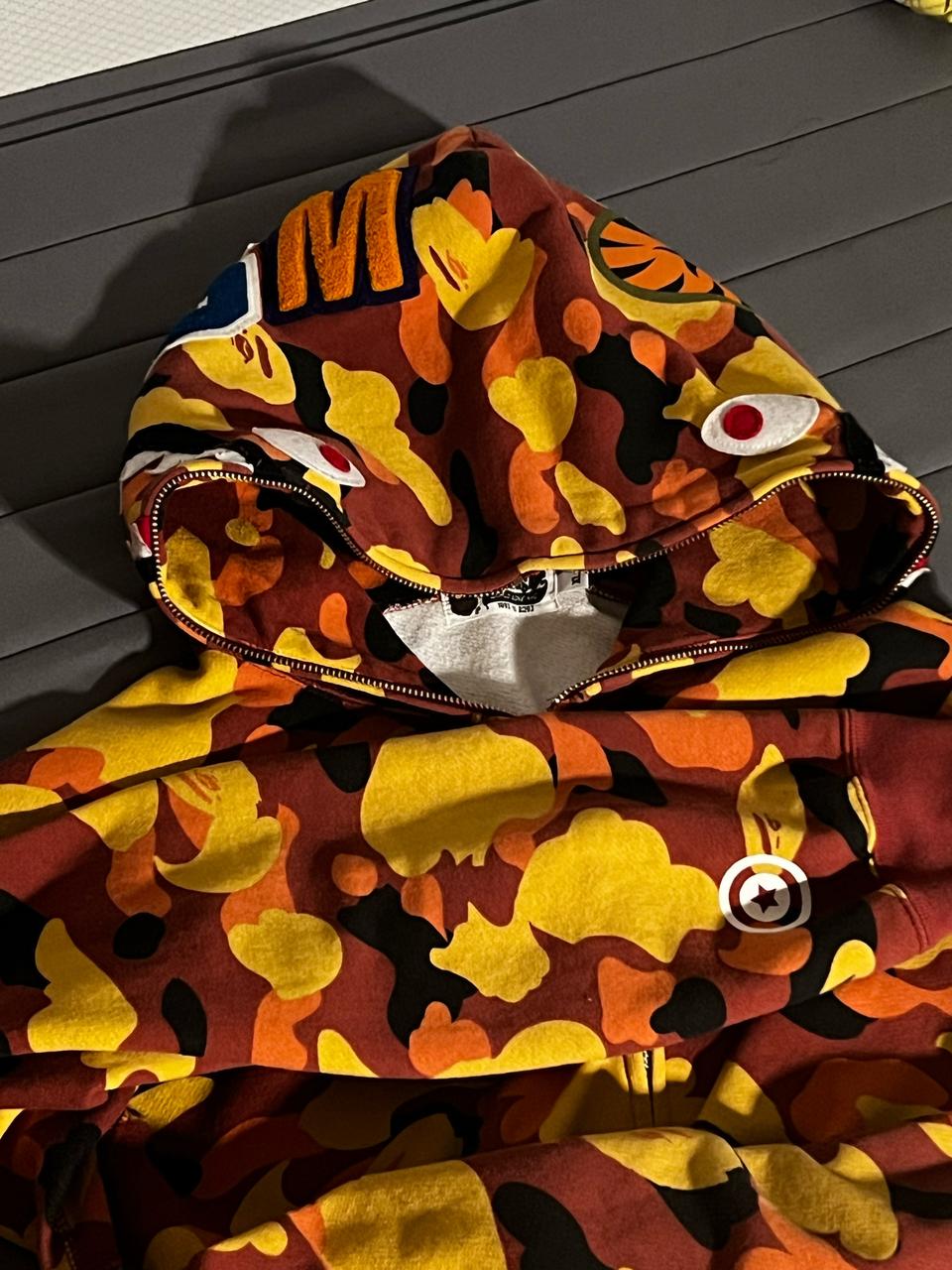 베이프 풀카모 후드집업 (XL)