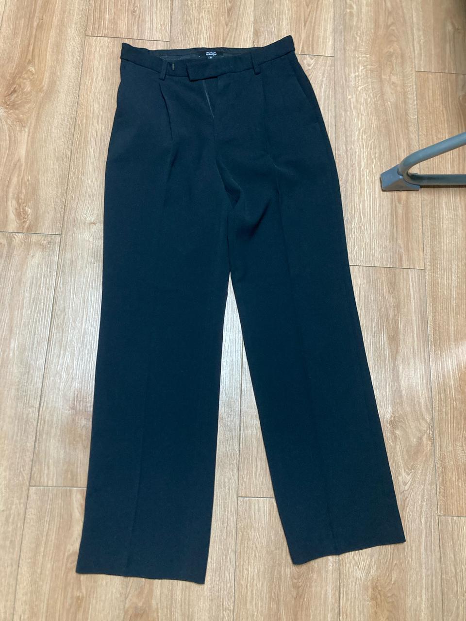 휩코드 세미 와이드 히든 밴딩 슬랙스 [블랙]