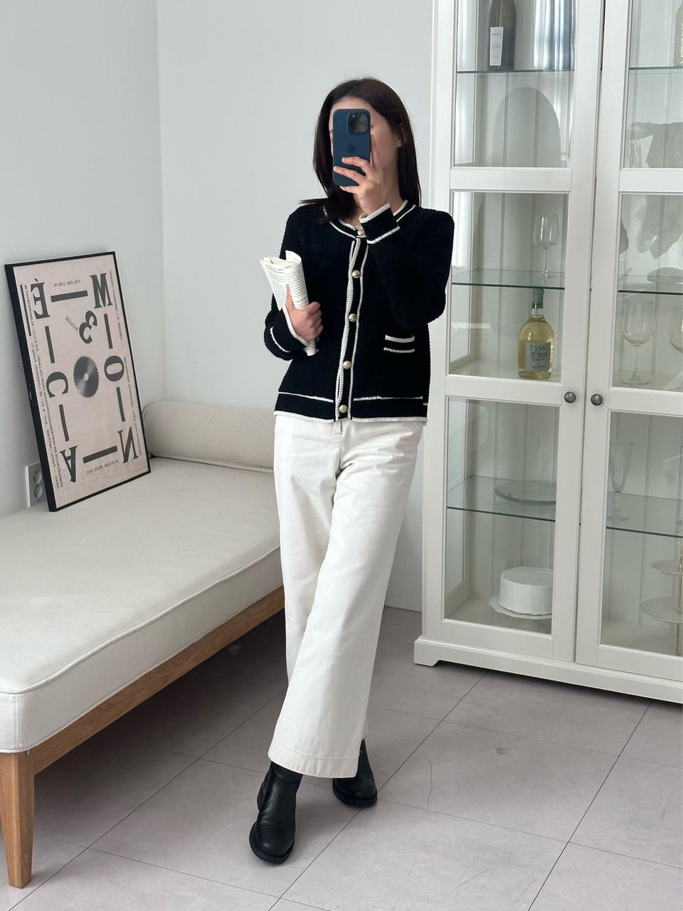 클래식 울 니트가디건