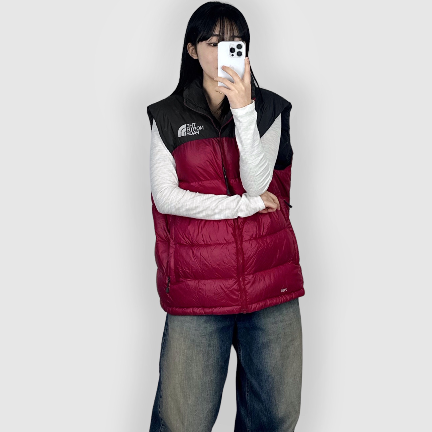 [중고] 노스페이스 700 패딩조끼