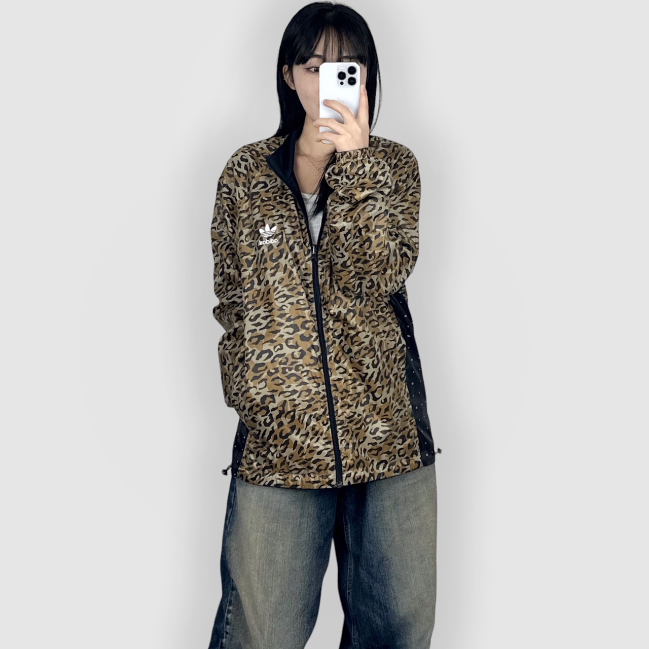 [중고] 아디다스 레오파드 리버시블 자켓