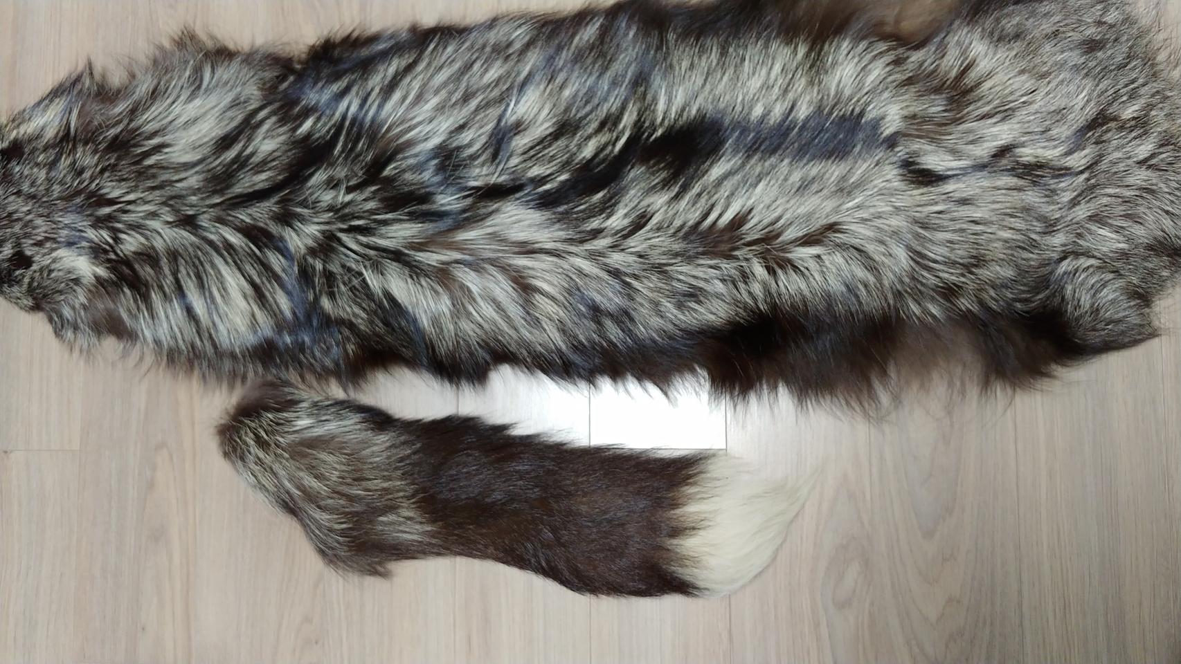 가격인하*리얼 통여우털 원단 판매 (실버폭스)