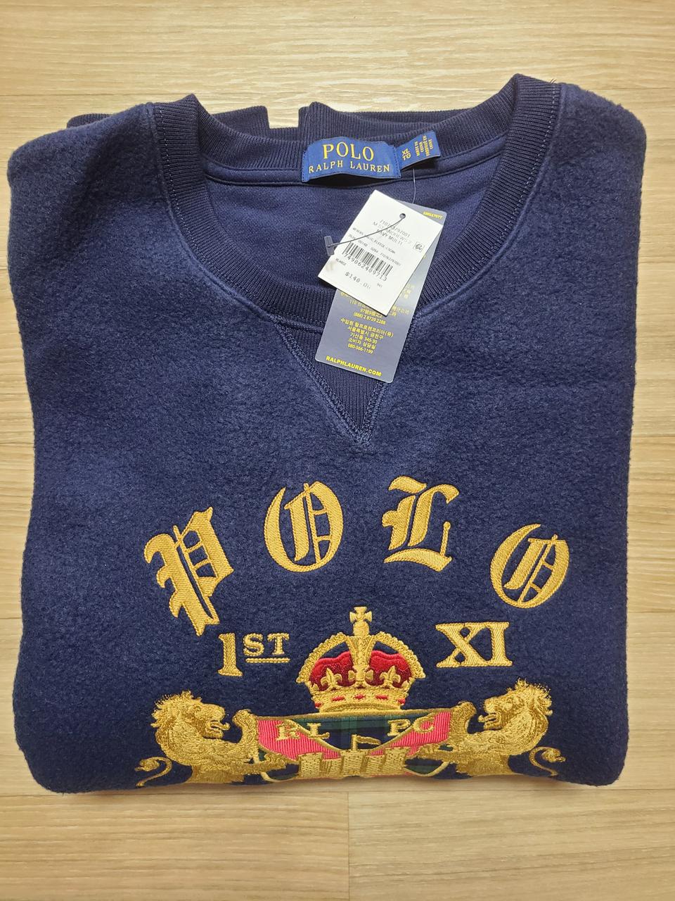 [정품/새상품] [XL] 폴로 랄프로렌 금장자수 플리스 스웨터