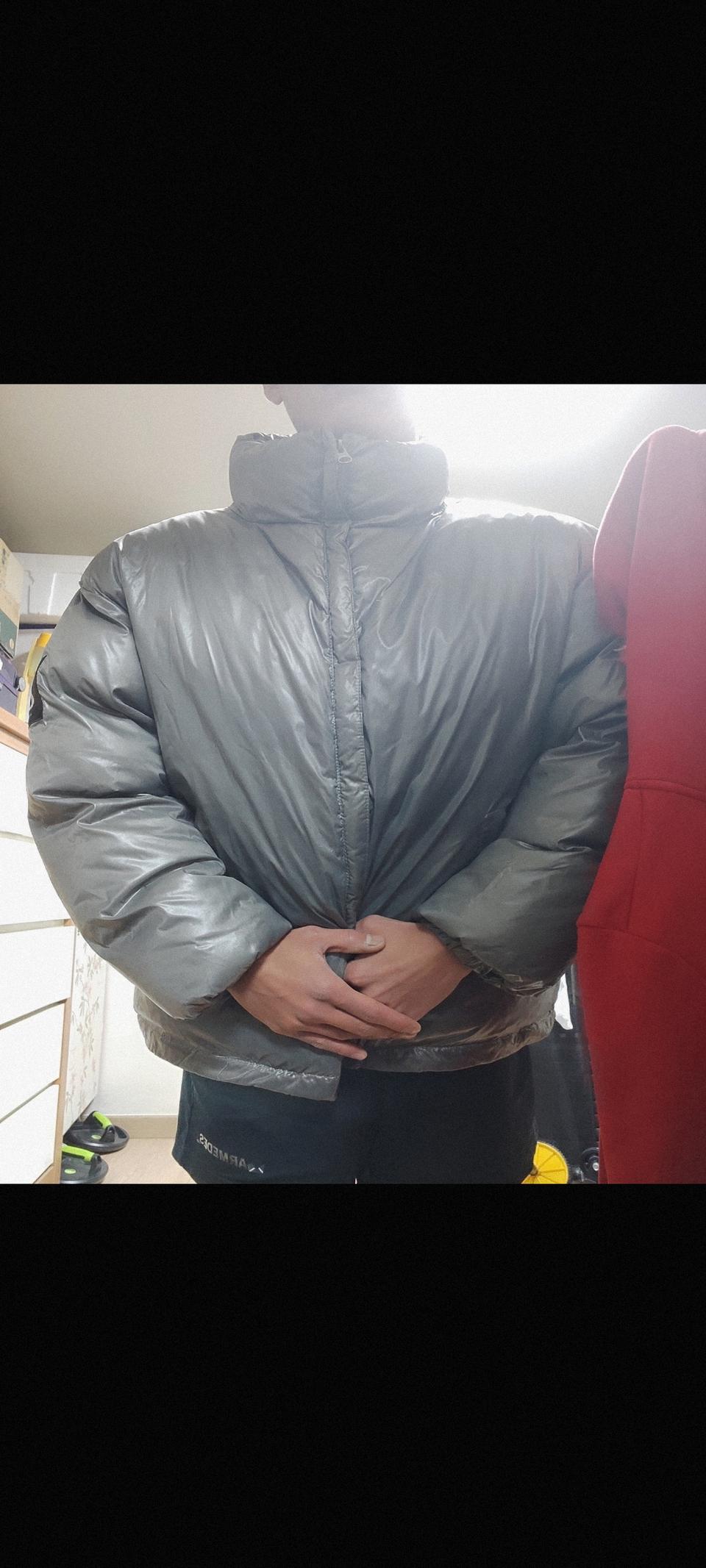 정가9.8 쿨거택포3.3 아주데코 벌룬 글로시 유광패딩 그레이