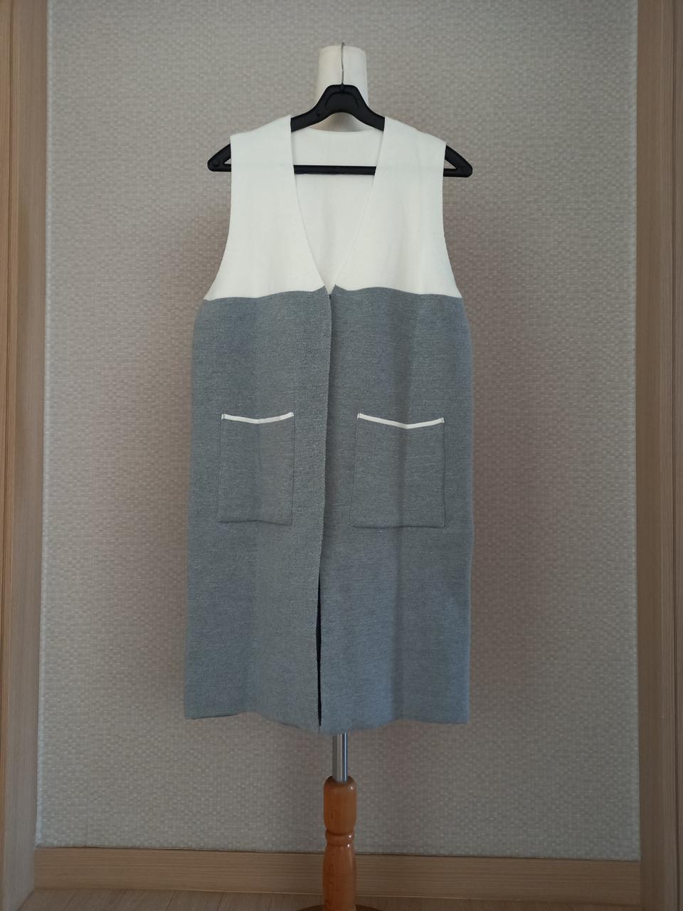 배색롱니트베스트