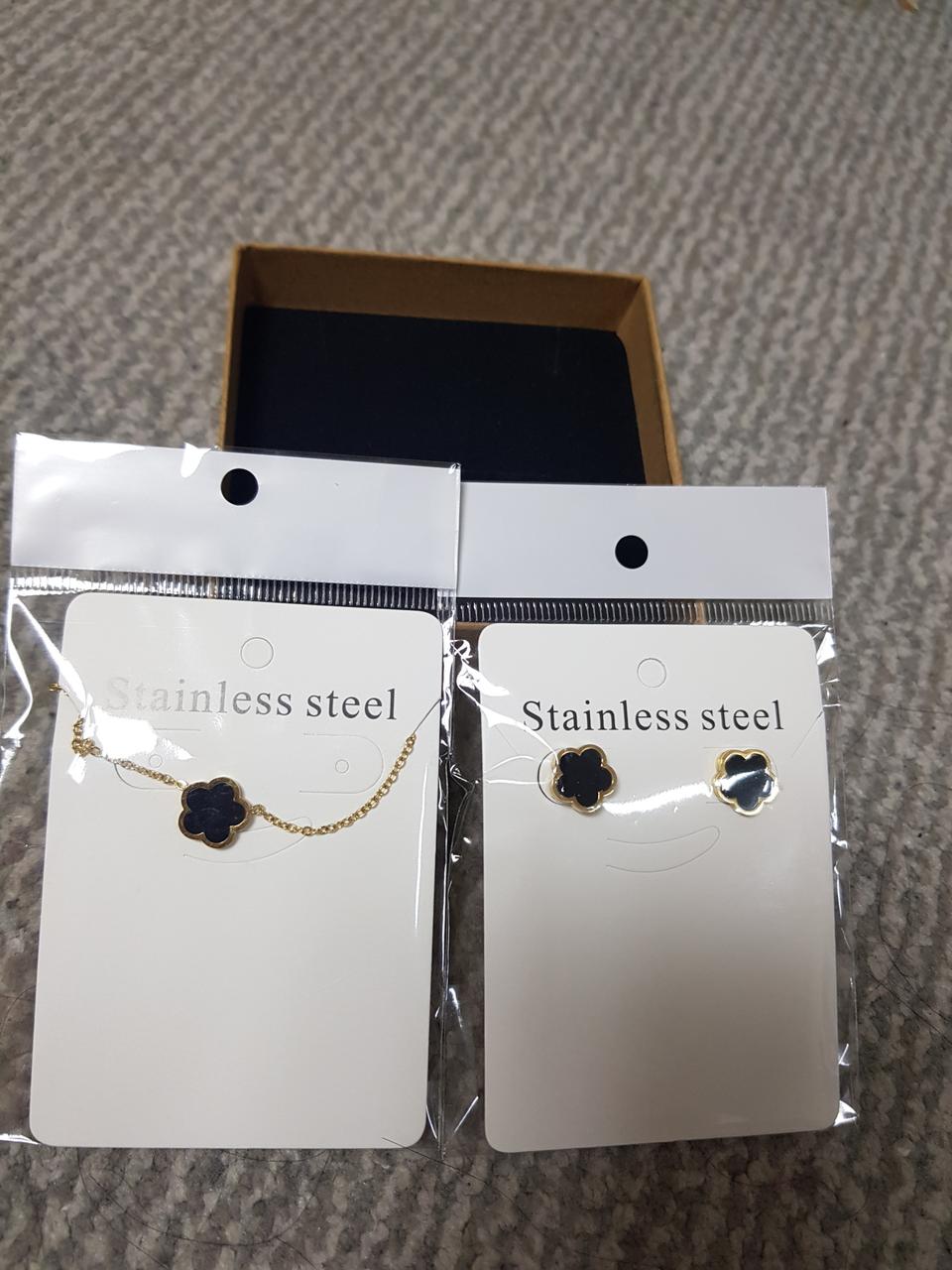 미사용●새상품●명품 디자인 목걸이 귀걸이 세트