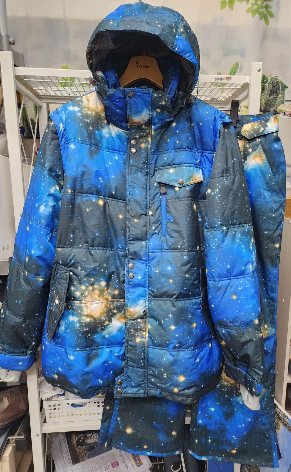 STL 보드복세트 블루갤럭시 스노우보드복 (105/34~37) XC02