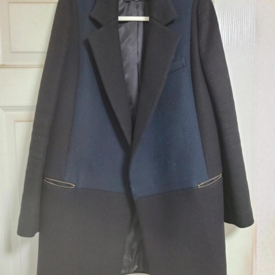 리스트 배색 울코트 교신가능