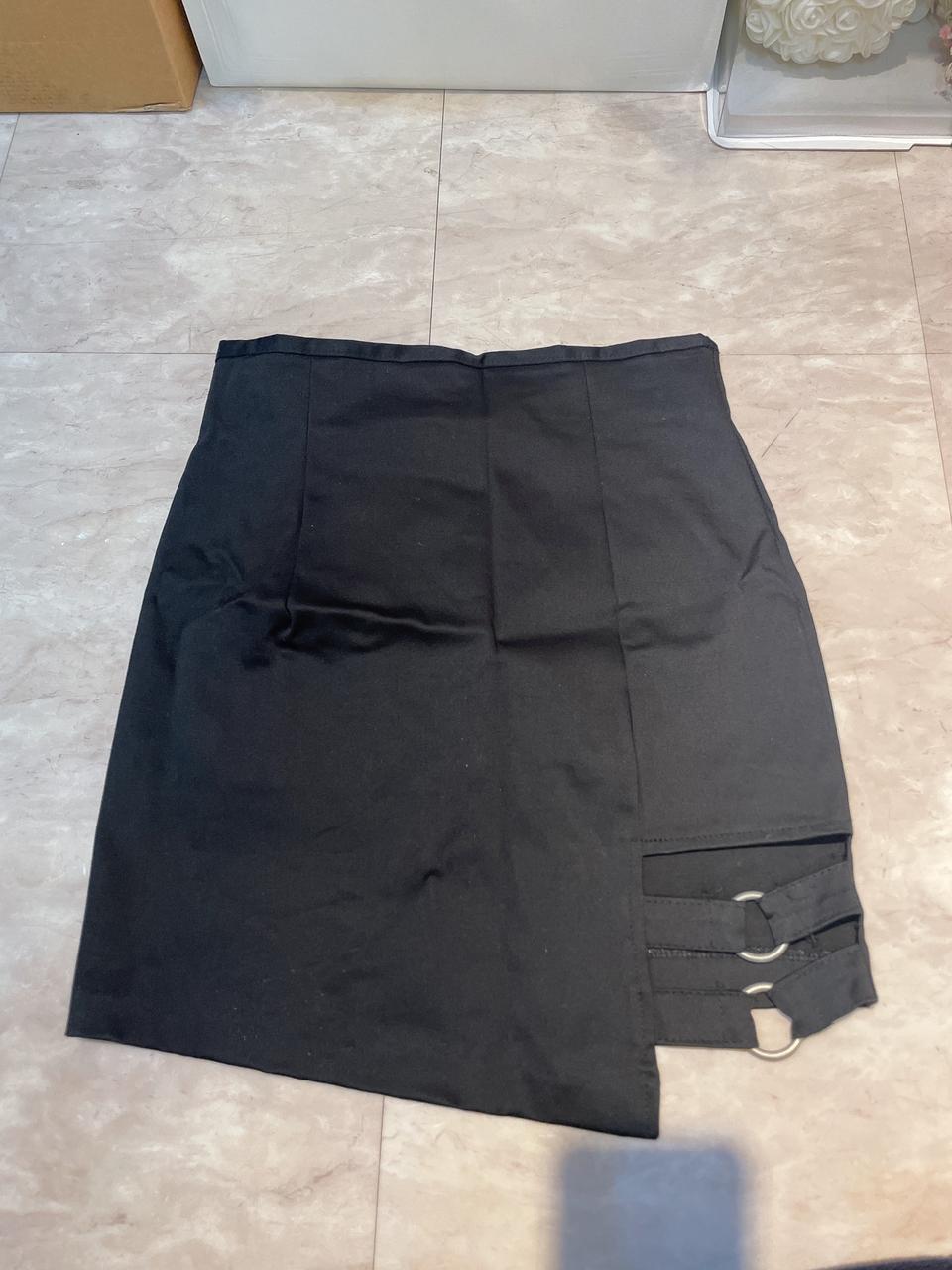 블랙 미니스커트 S