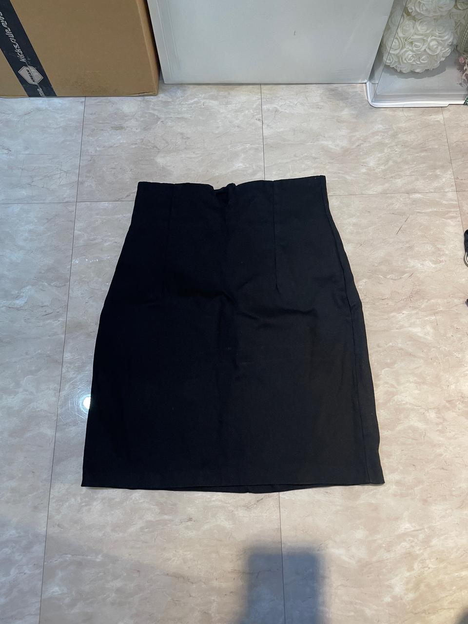 블랙 미니스커트 S
