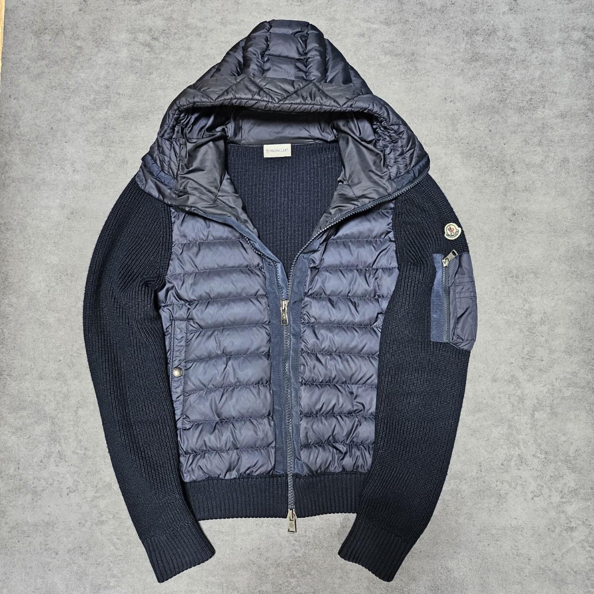 몽클레어 니트패딩 후드