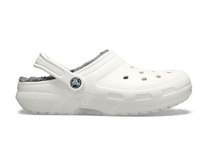 (정품) 크록스 털 슬리퍼 (화이트+그레이안감)