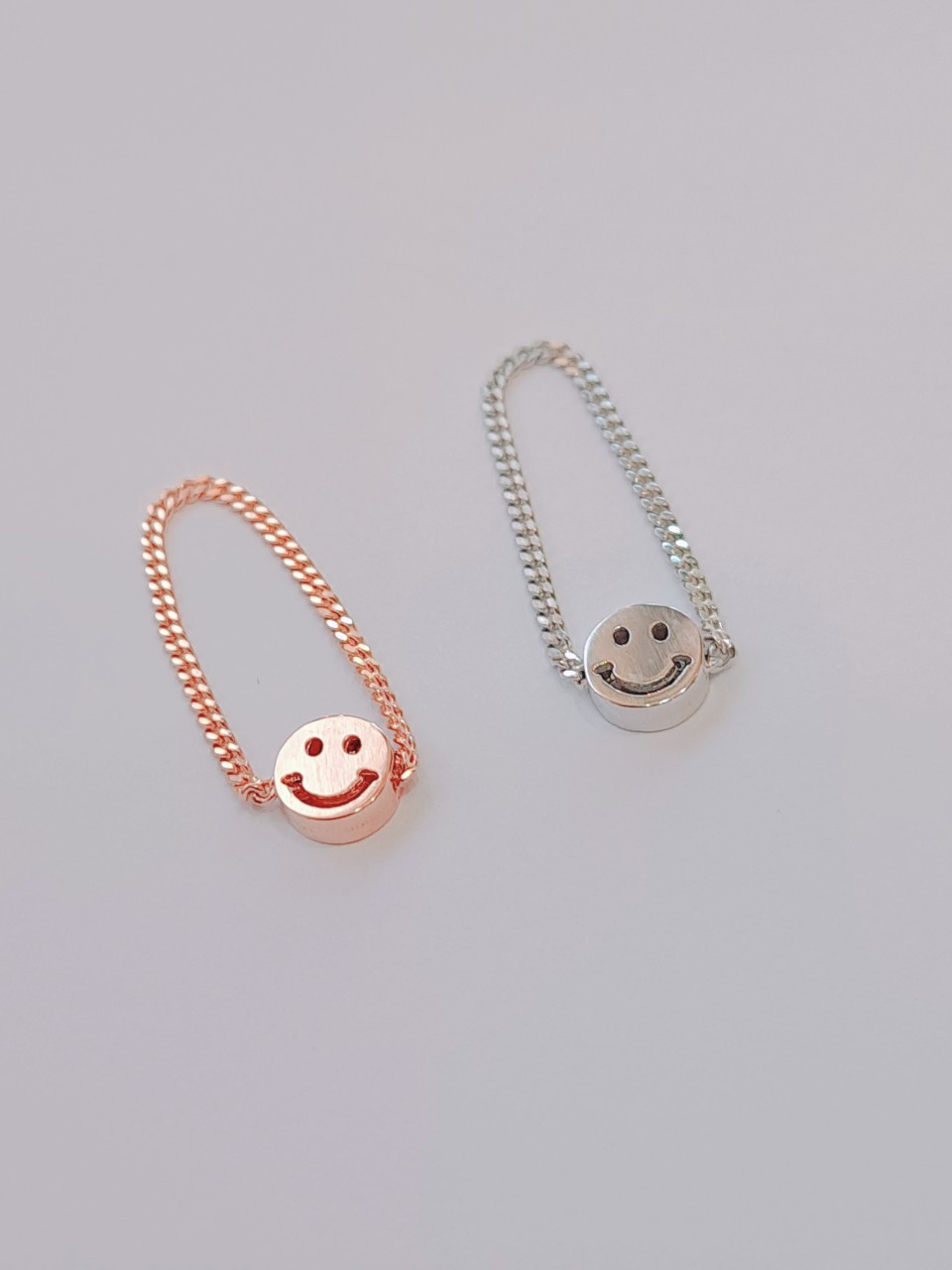 18k 스마일 체인반지 정리  땡처리