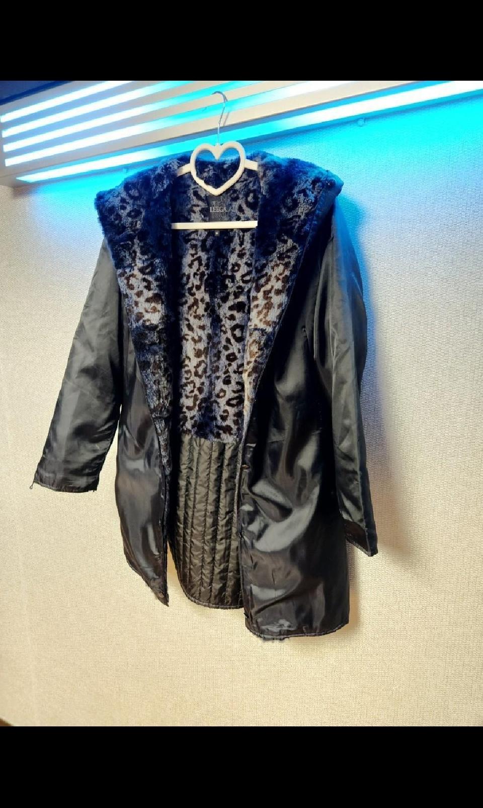 ♥"LEEGA(리가)♥콤비 후드 구스 다운 코트"(래빗퍼)(반값택배가능)