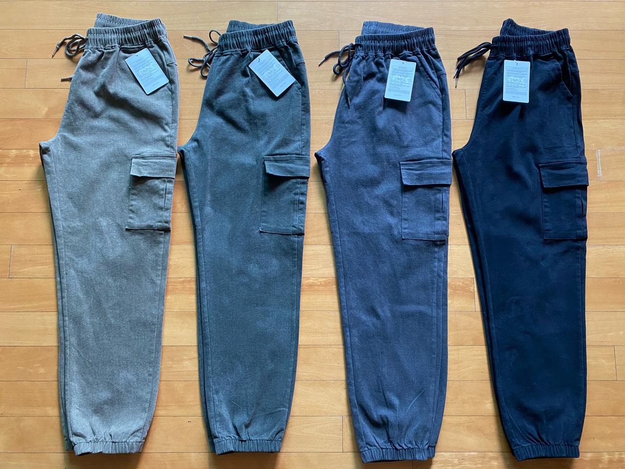 <겨울신상품> 겨울용 기모안감 워싱면 스트랩밴딩 카고조거팬츠