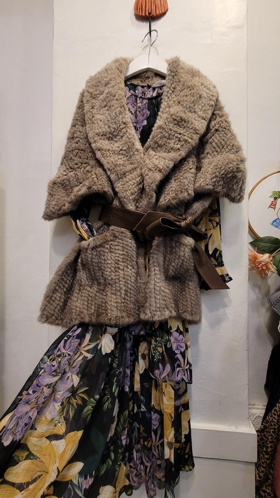 밍크 숄 아우터