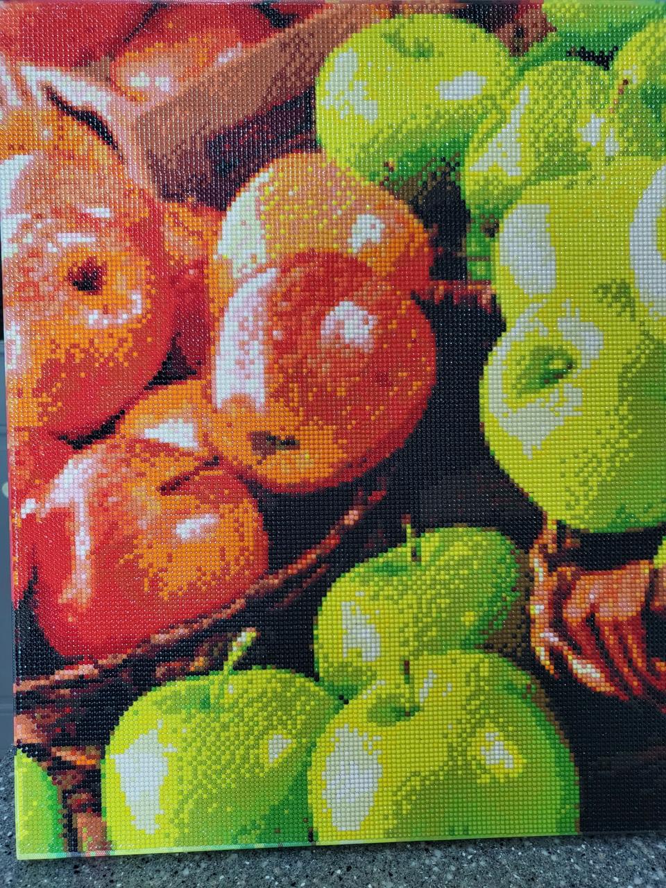 풋사과와 빨간사과 보석십자수완성품