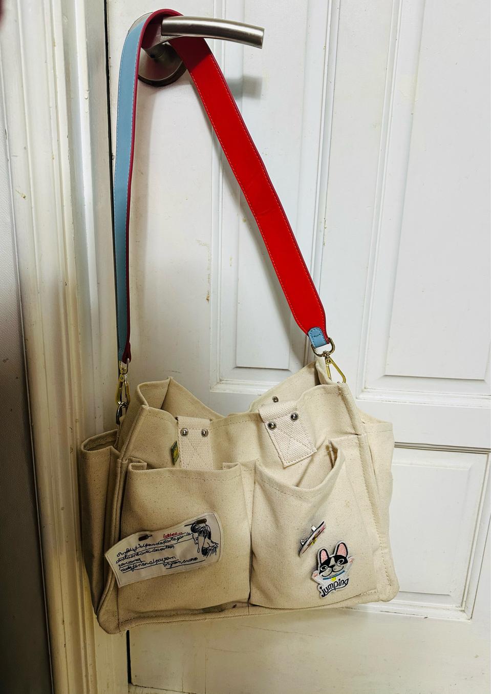 양면 어깨끈 베이지 에코가방