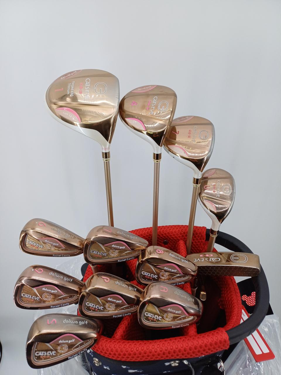 다이와 캣츠아이 여성골프채풀세트 캐디백 새상품