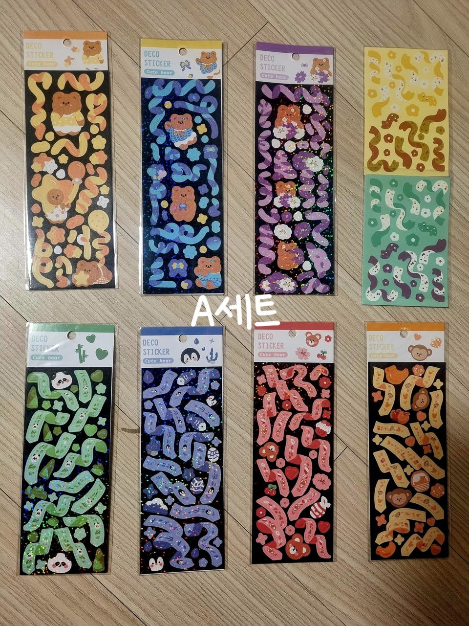 다꾸 8장입 홀로그램 스티커 씰 장식 데코스티커 포토카드데코 스마트폰데코
