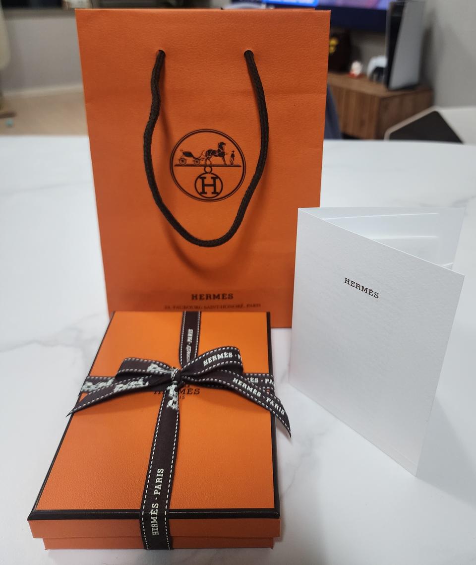 [완전미개봉 정품] 에르메스 미니팝아슈 골드&오렌지소이