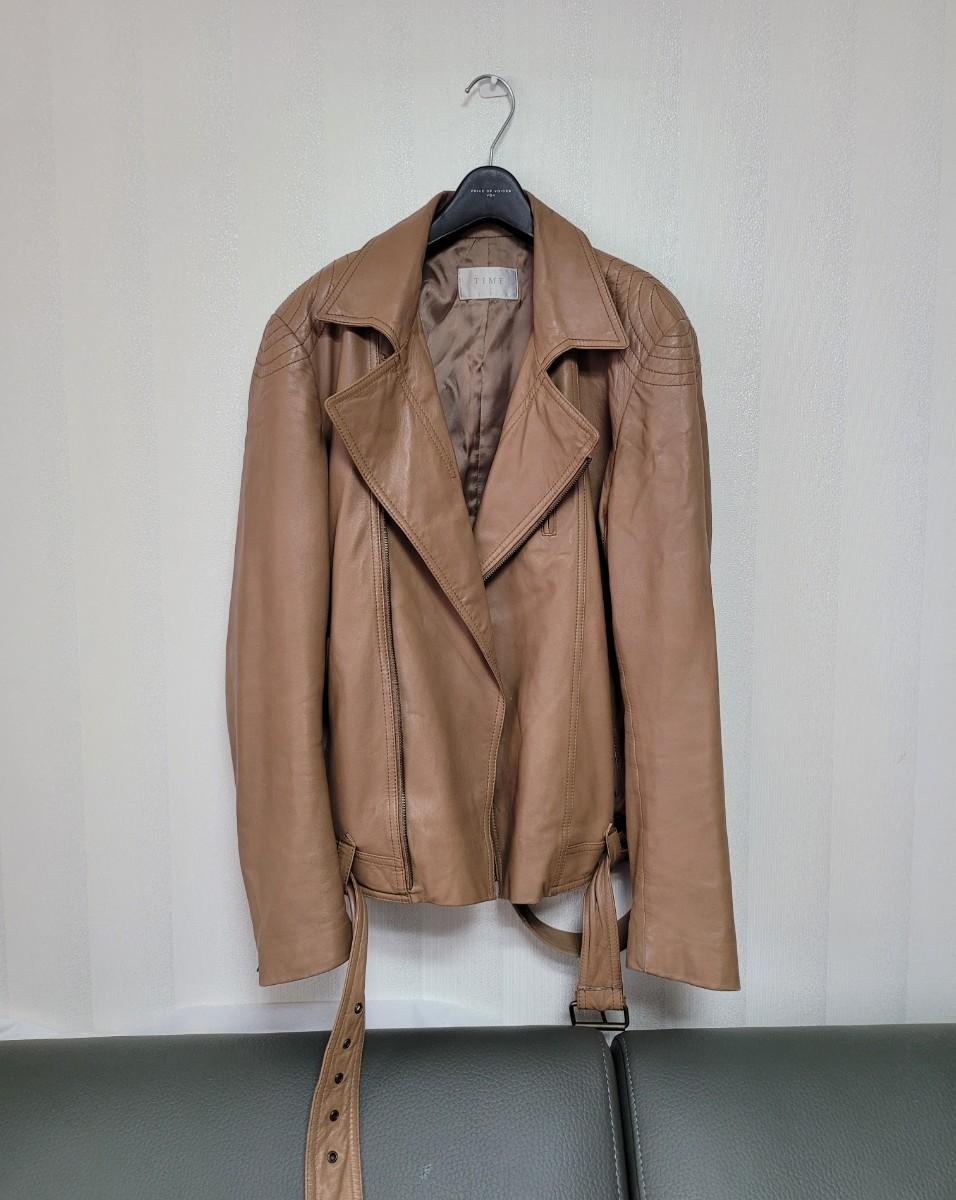 타임 한섬 TIME 양가죽 자켓