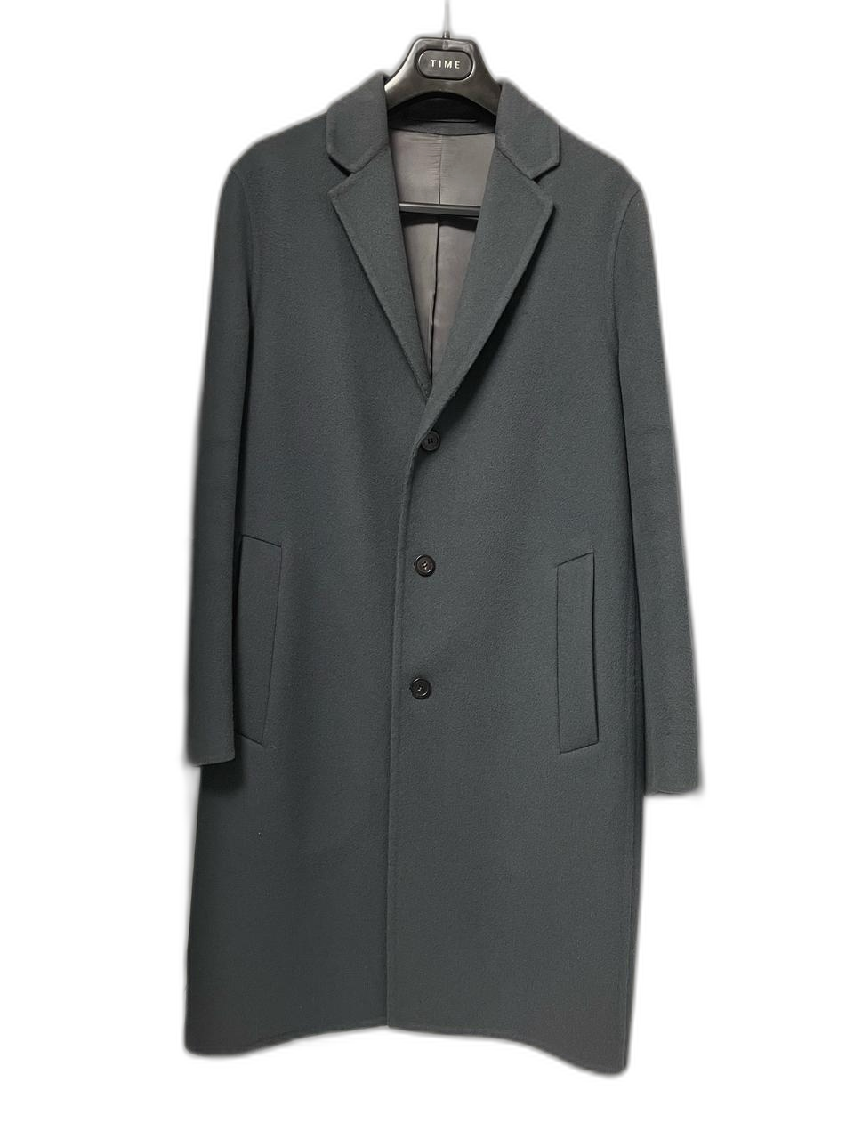 타임옴므 스모크그린 캐시미어 세미오버핏 핸드메이드 코트 95사이즈