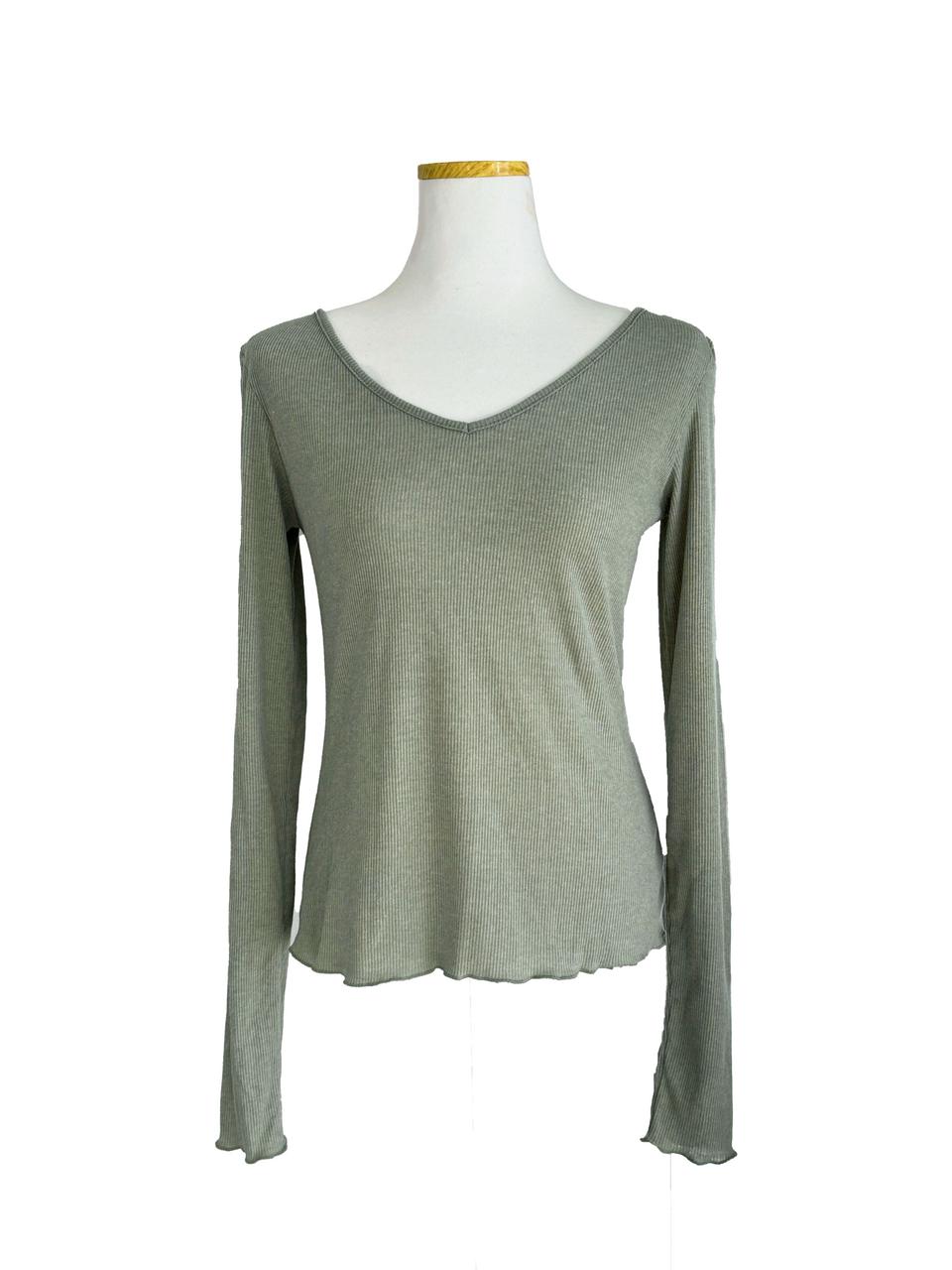 블랙업 골지슬리브 카키