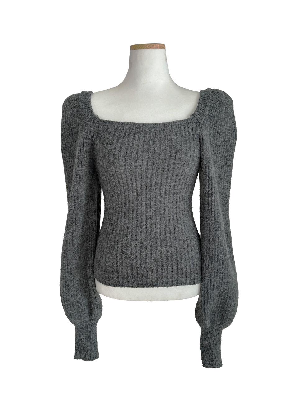 슬림핏 어깨강조 골지니트 (여리여리 공주핏)