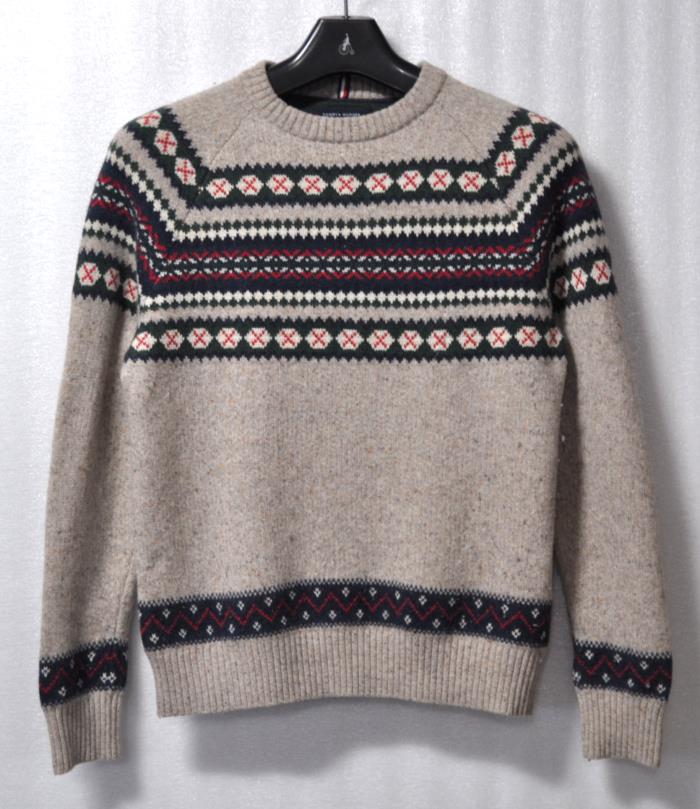 타미힐피거/남성패턴긴팔니트티(사이즈95~98)