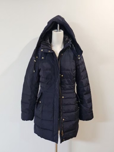 H&M 덕다운 네이비 하프 패딩 55