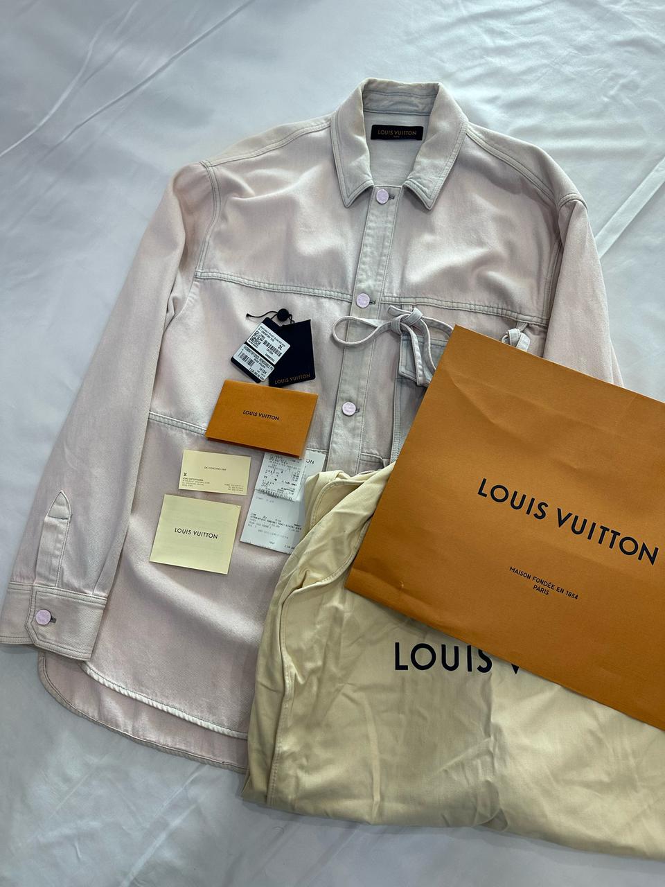 [3L] LV 루이비통 리무버블 포켓 블리자드 데님 셔츠 자켓