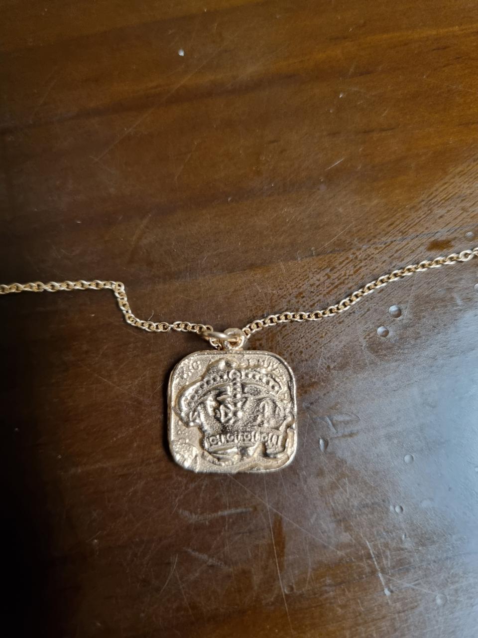 14k 로즈골드 코인목걸이