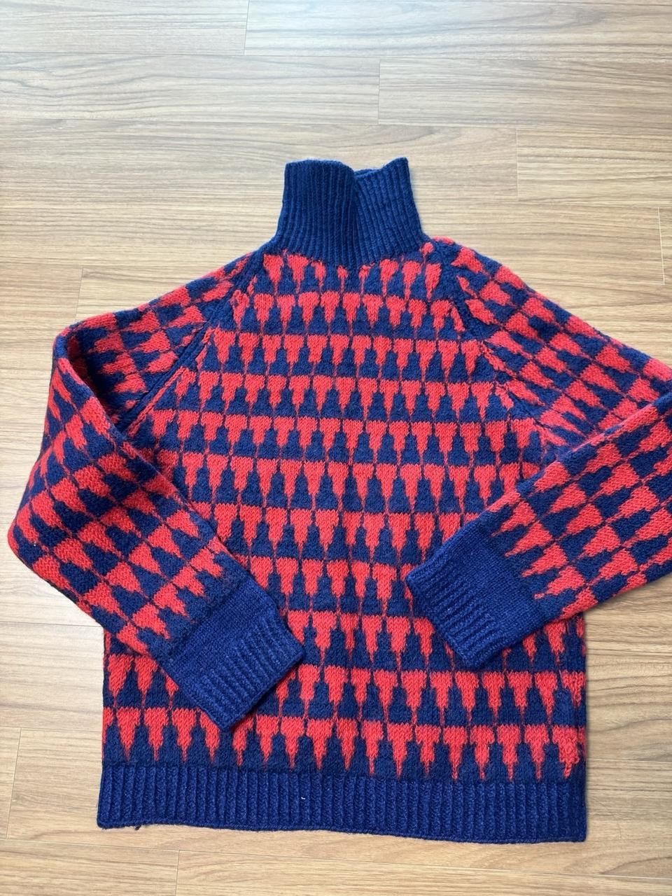 파리구매 패턴 래글런 터틀넥 니트 스웨터