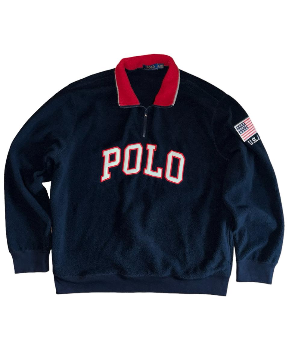 폴로 빅로고 하프집업