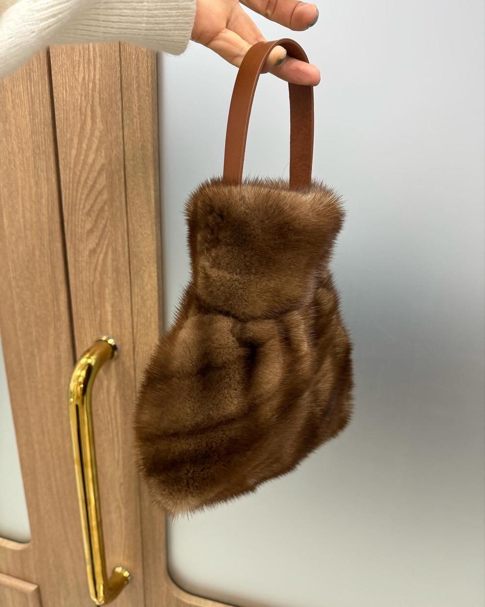 통밍크미니백 휘메일밍크복조리백