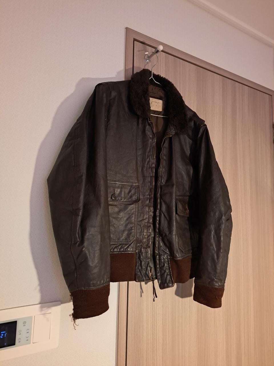 80's U.S.N Original G-1 Leather Jacket