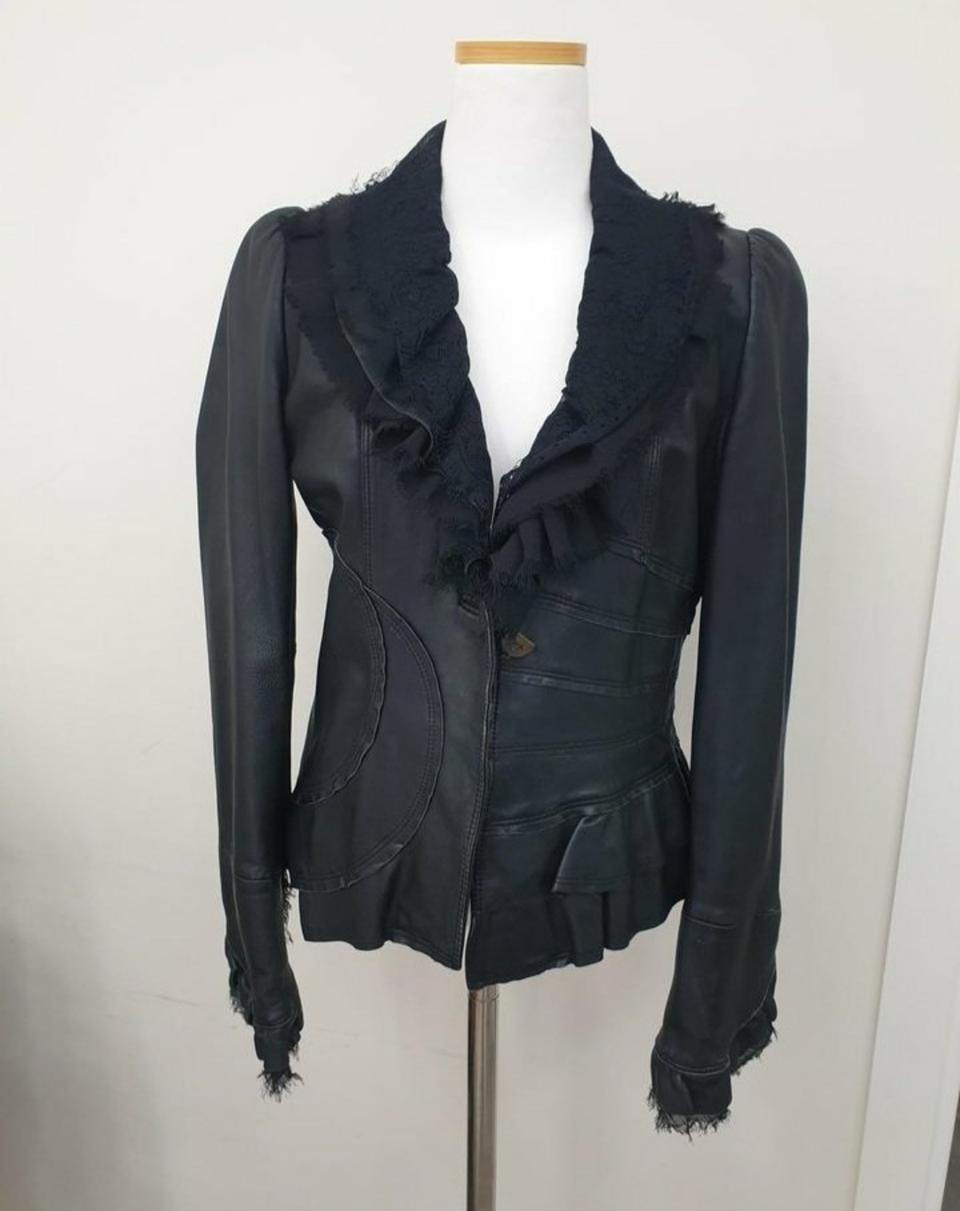 LANCCI 란찌 블랙 양가죽쟈켓 사이즈44