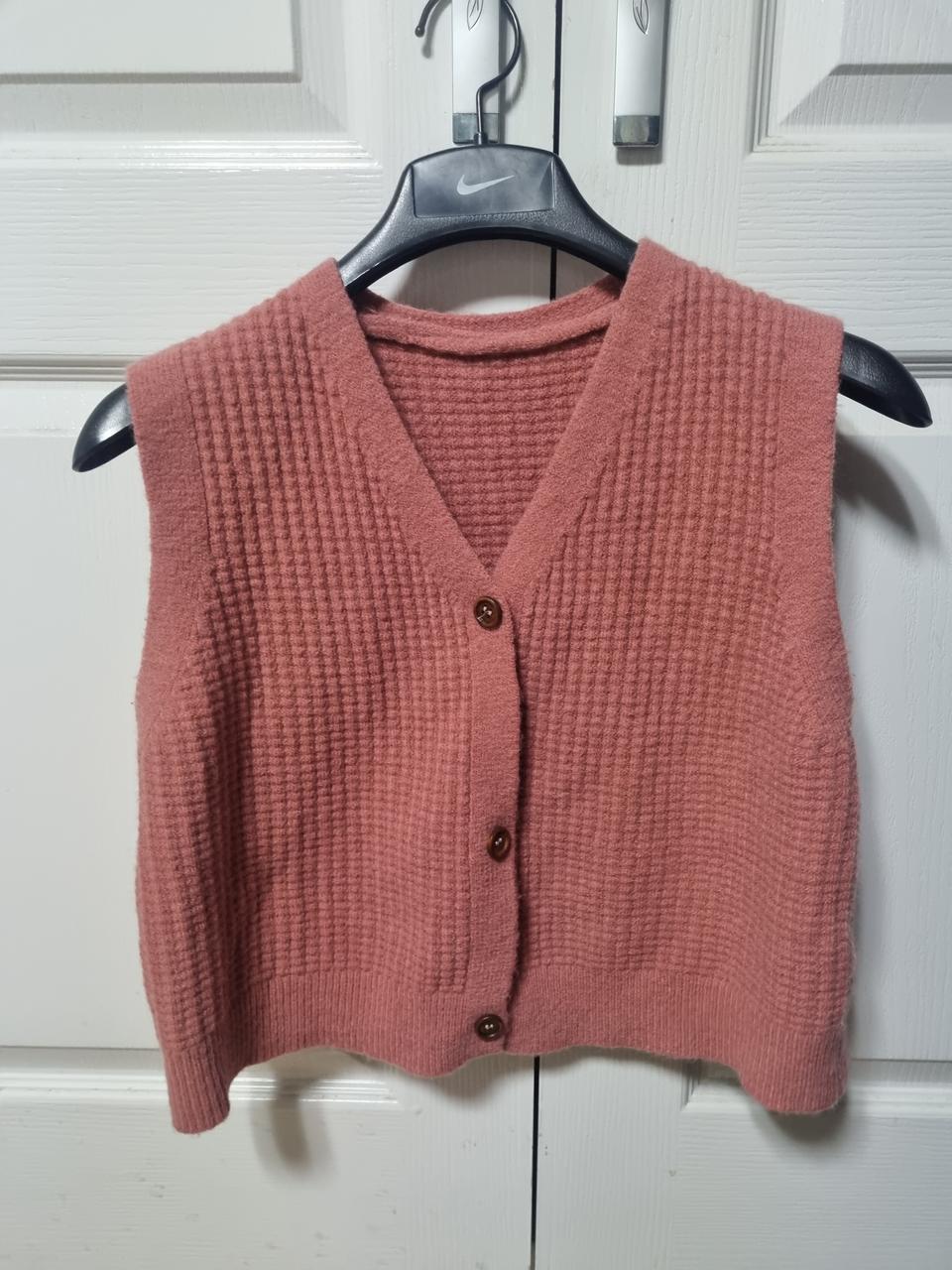 <옷장정리> 새상품 봄가을겨울 크롭 조끼 니트 1만원