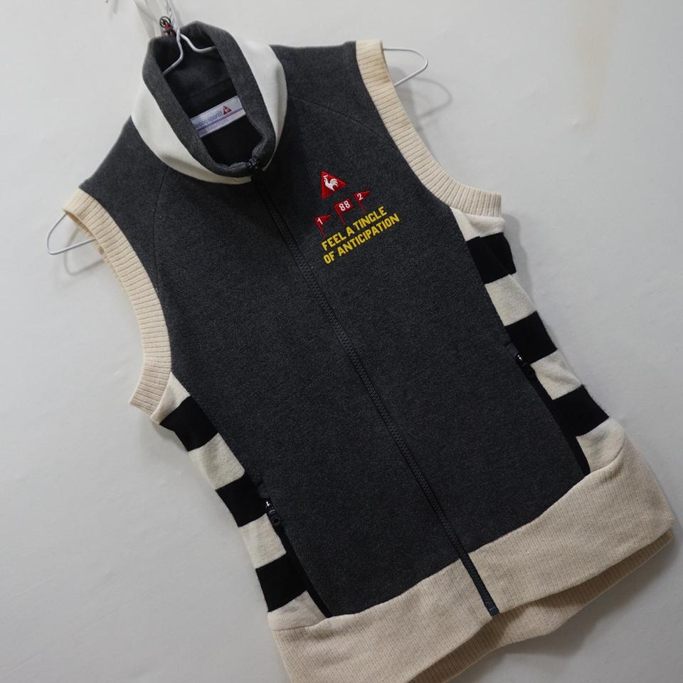 르꼬끄 골프 방풍 집업 니트 조끼 여성 S 약간얇음 신축성