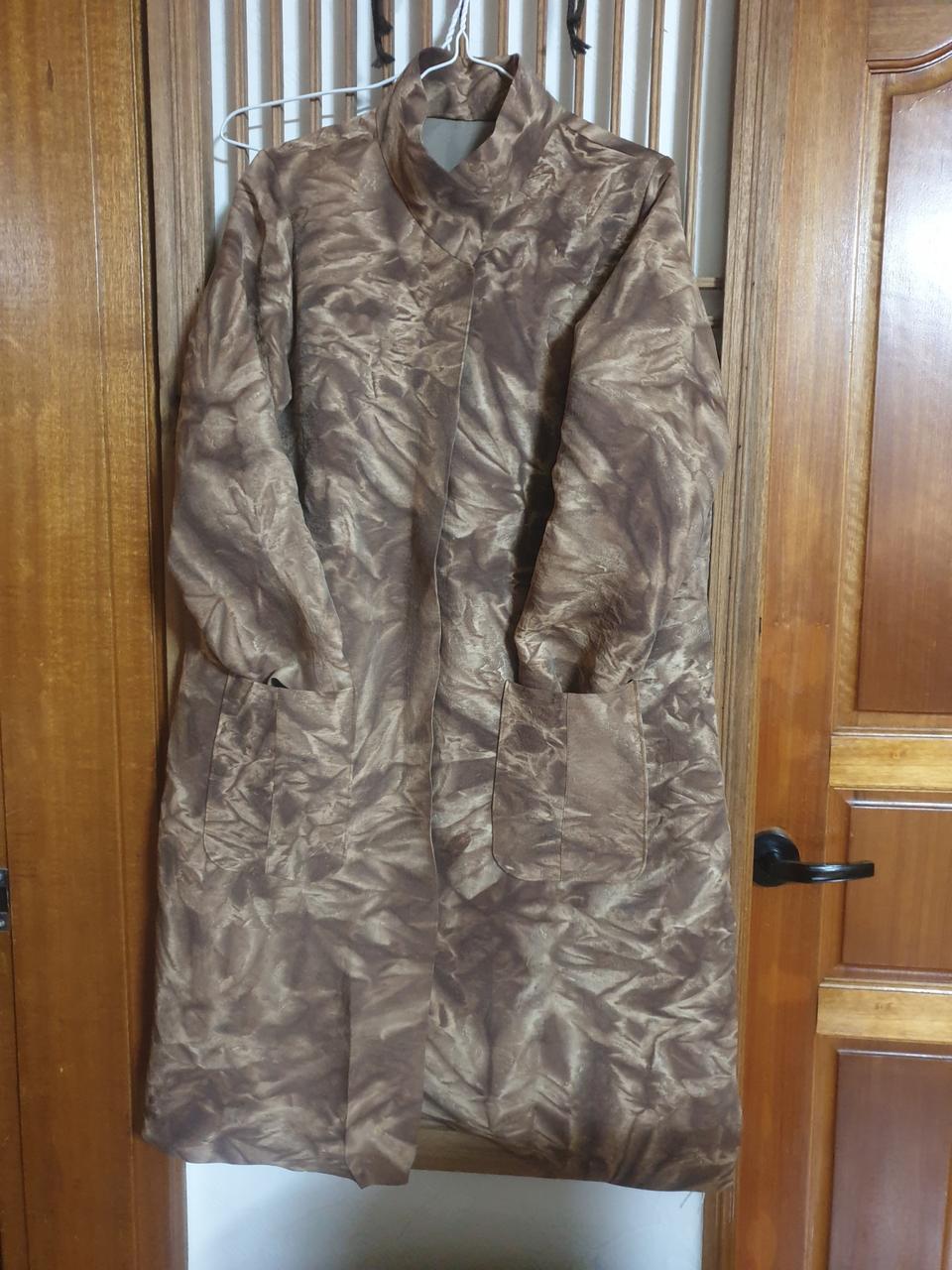 천연염색 롱코트