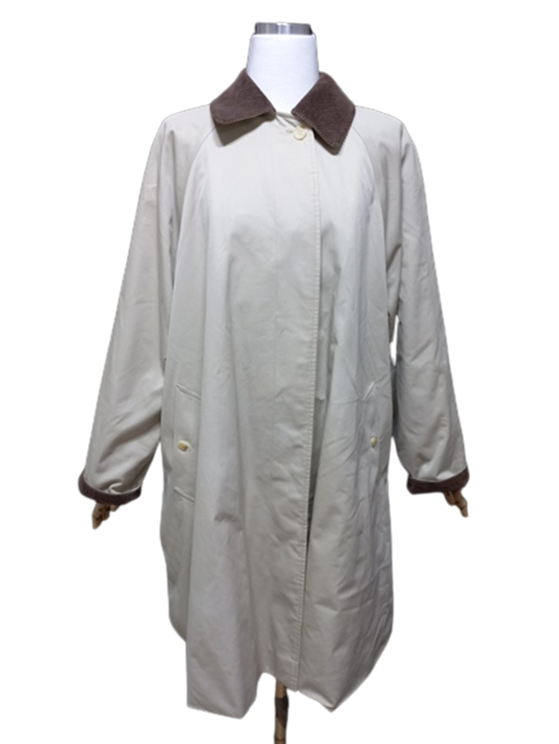 버버리 프로섬 정품 여자 코듀로이배색 여성 오버핏 트렌치롱맥코트 프리